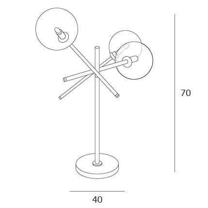 Lampa stołowa LOLLIPOP CZARNA (T0043) - MAXlight