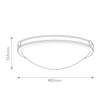 Średni plafon Collier - 3 źródła światła - Zgaszona czerń (HK-COLLIER-F-M-BX) - Elstead Lighting