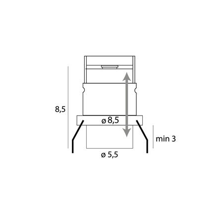 MAXLIGHT H0131 LAMPA SUFITOWA HALO F BLACK PODTYNKOWA


