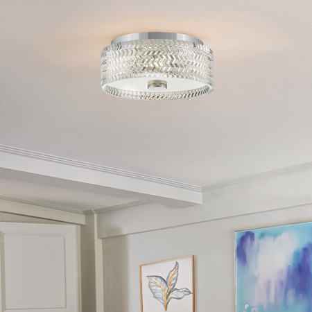 Plafon Elle - 2 źródła światła - Chrom  (HK-ELLE-F-S-CM) - Elstead Lighting