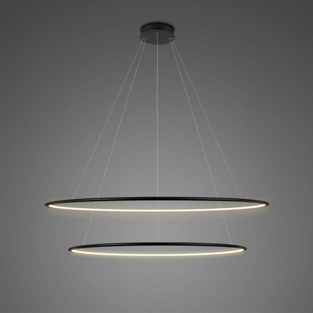 Lampa wisząca Ledowe Okręgi No.2 100cm 3k czarna Dali (LA074/P_100_in_3k_black_Dali) - ALTAVOLA DESIGN