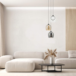 PENDANT LED LIGHT 18W 3000K METAL-GLASS (23081 Zambelis) - Zambelis