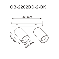 WADE LISTWA CZARNA/BLACK (OB-2202BD-2-BK) - Zuma Line
