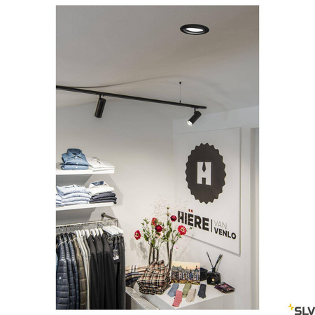 OCULUS DL MOVE, wewnętrzna oprawa sufitowa natynkowa LED, czarna, DIM-TO-WARM, 2000-3000 K (1004668) - SLV