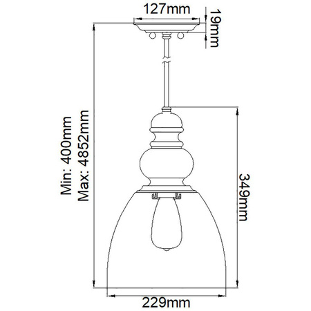 Lampa wisząca  Matrimonio (DL-MATRIMONIO-1P) - Elstead Lighting