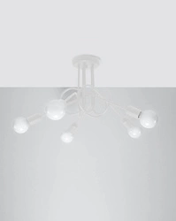 Żyrandol SUPEŁ 5 biały (SL.1432) - Sollux Lighting