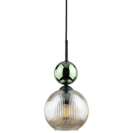 SOPHIA GREEN COGNAC LAMPA WISZĄCA 1XE14 (11145) - TK Lighting