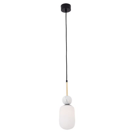 PENDANT LAMP 1XE27 OPAL GLASS-WHITE MARBLE (22215 Zambelis) - Zambelis