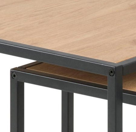 ACTONA zestaw stolików SEAFORD dąb - MDF, metal (0000090954) - Actona