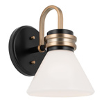 Kinkiet Farum - 1 źródło światła - Czarny, szampański (KL-FARUM1-BK-CPZ) - Elstead Lighting