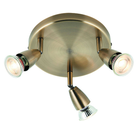 Lampa sufitowa Amalfi 3lt round antique brass 35W (60997) - Saxby
