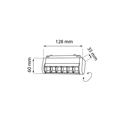 Spot magnetyczny Komatsu Slim dot move - Czarny - 48V 6W 480lm (128 mm) 4000K (6058) - Shilo