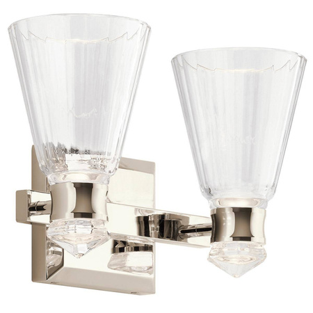 Kinkiet LED Kayva - 2 źródła światła (QN-KAYVA2-PN) - Quintiesse