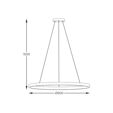 Lampa wisząca HORIK LAMPA Ø 90 (PEN89424-90BK) - Zuma Line