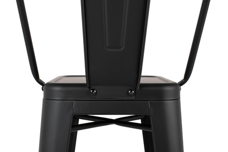 Krzesło barowe TOWER BIG BACK 76  (Paris) czarne (KH010100964) - King Home