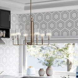 Żyrandol Kimrose - 6 źródeł światła - Polerowany nikiel (QN-KIMROSE6-PN) - Quintiesse