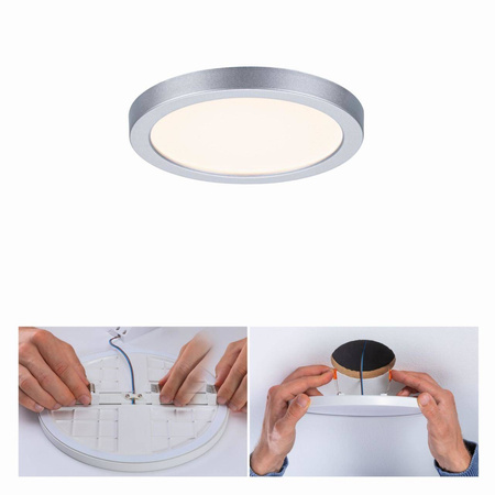 Plafoniera VariFit AREO LED 6.5W 550lm 3000K okrągla 118mm IP44 230V chrom matowy / tworzywo sztuczne (PL93033) - PAULMANN