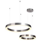 Lampa wisząca CIRCLE 60+80 LED nikiel na 1 podsufitce (ST-8848-60+80 nicke) - Step into Design