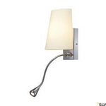 COUPA FLEX, lampa ścienna, QT14, 3000K, chrom, szkło satynowane, 43W (149452) - SLV