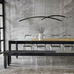 LED PENDANT LIGHT 45W 3000K  ALUMINUM &ACRYLIC BLACK (20130 Zambelis) - Zambelis