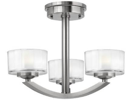 Lampa sufitowa, plafon MERIDIAN kol. NIKIEL (HK/MERIDIANSF) - Hinkley - Elstead Lighting