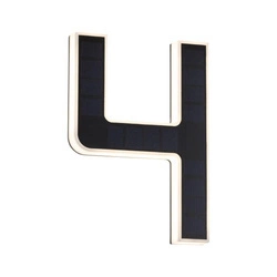 Outdoor Solar numer domu 4 3000K IP44 Wymienny akumulator (PL79845) - PAULMANN