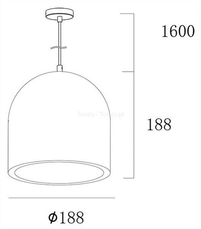 Lampa wisząca gipsowa CONCRETO I (D342128) - żyrandol