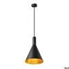 PHELIA 280 E27, lampa wisząca indoor, kolor czarny/ złoty (1002950) - SLV