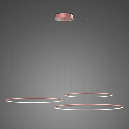 Lampa wisząca Ledowe Okręgi No.3 80cm 4k różowo złota Dali (LA075/CO3_80_in_4k_rose_gold_Dali) - ALTAVOLA DESIGN