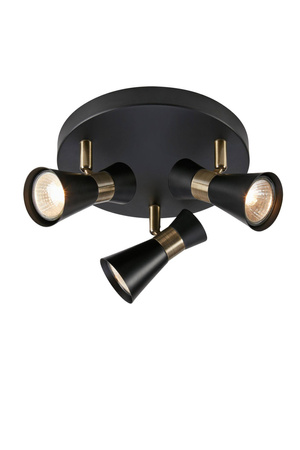 FOLIE Ceiling Round 3L Black/Antique Brass (108626) Markslojd