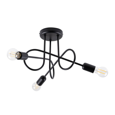 Żyrandol SUPEŁ 3 czarny (SL.1434) - Sollux Lighting