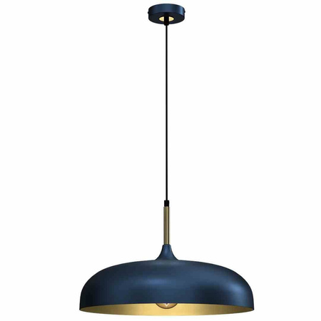 Lampa wisząca LINCOLN BLUE/GOLD 1xE27 45cm (MLP7901) - Milagro