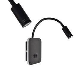 Lampka nocna BASE 8W+2W BLACK (ML6352) - Milagro