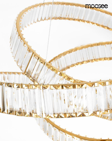 Kryształowa lampa wisząca WAVE 80 złota (MSE1501100538) - Moosee
