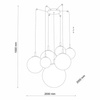 Lampa wisząca CADIX złota 7 PŁ (4608) - TK Lighting