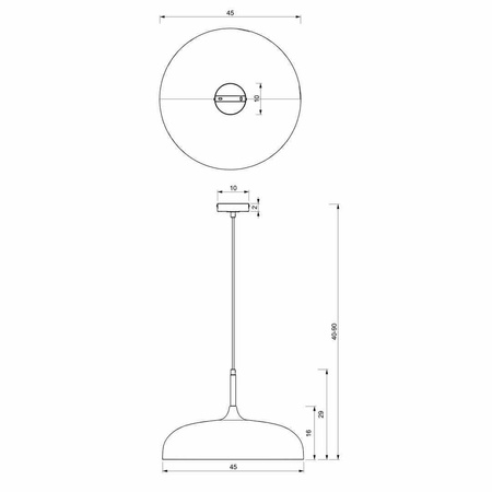 Lampa wisząca LINCOLN BLUE/GOLD 1xE27 45cm (MLP7901) - Milagro