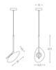 LED PENDANT LIGHT 5W 3000K MATT OPAL WHITE GLASS & BLACK METAL (20254 Zambelis) - Zambelis