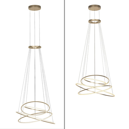 PURE E-FLYING RINGS LAMPA WISZĄCA BRĄZOWA (2566-97) - Paul Neuhaus