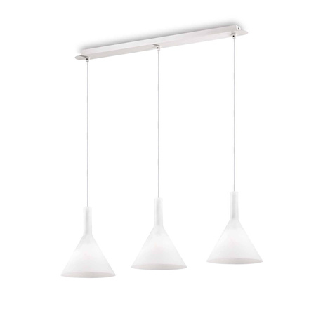 Biała lampa wisząca COCKTAIL SB3 mała (074245) Ideal Lux - żyrandol