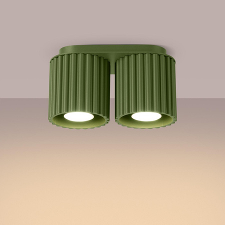 Plafon AURA 2 zielony oliwkowy GU10 (SL.1795) - Sollux Lighting