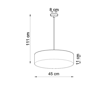 Lampa wisząca ARENA 45 szara (SL.0119) - Sollux