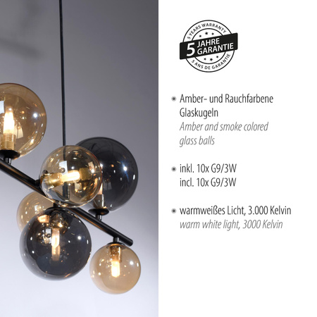 POPSICLE LAMPA WISZĄCA SMOKY/BURSZTYN (2583-18) - Paul Neuhaus