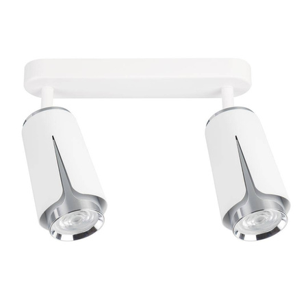 FLOWER WHITE CHROME SPOT 2xGU10 (ML0273) - Milagro