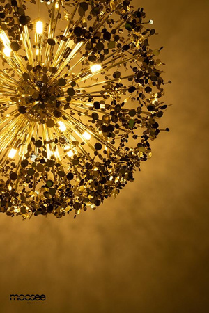 Efektowna biżuteryjna lampa wisząca MONETE 50 złota (MSE1501100579) - Moosee
