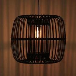 Lampa wisząca Boho bambusowa 38x38x132cm (55707-074) - DIJK