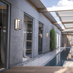 OUTDOOR WALL LIGHT LED 12W DARK BROWN (E263 Zambelis) - Zambelis