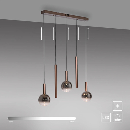 BOWL LAMPA WISZĄCA BRĄZOWA (2286-23) - Paul Neuhaus