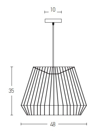 PENDANT LAMP E27 MAX 40W PAPER ROPE (20237 Zambelis) - Zambelis