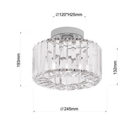 Plafon Galactico chrom 1xE27 (LP-2383/1C CH) - Light Prestige