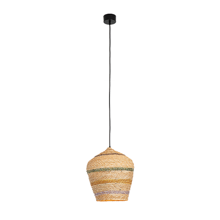 PENDANT LAMP NATURAL BRAIDED WHEAT 1XE27 (22163 Zambelis) - Zambelis
